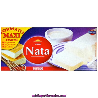 Helado Corte Maxi Nata, Hacendado, Caja 1250 Cc