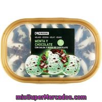 Helado De Menta-choco Eroski, Tarrina 465 Ml