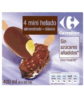 Helado Mini Bombon Sin Azúcar Carrefour 8 Ud.