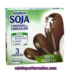 Helado Palo Bombon Soja Cobertura De Chocolate, Bertona, Caja 3 U -250 G