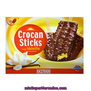 Helado Palo Crocansticks, Hacendado, Caja 10 U - 770 Cc