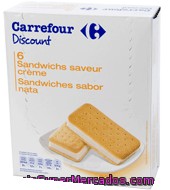 Helado Sandwih De Nata Carrefour Discount 6 Ud.