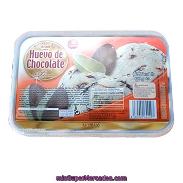 Helado Tarrina  Sabor Huevo De Chocolate, Hacendado, Tarrina 10 Raciones - 1 L