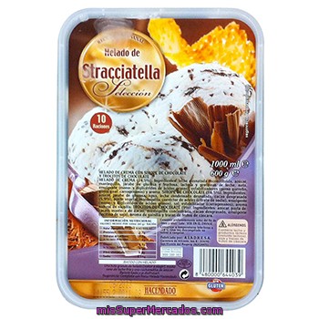 Helado Tarrina Stracciatella, Hacendado, Tarrina 10 Raciones - 1 L