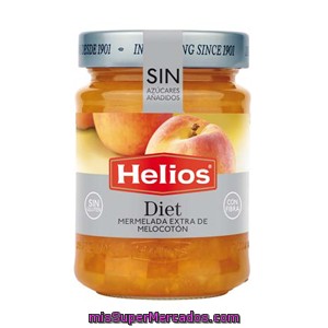 Helios Solo Fruta Diet Mermelada De Melocotón Sin Azúcar Frasco 280 G