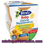 Hero Baby Cocina Mediterranea Tarrito Multifrutas Con Galletas María Pack 2x200 G Estuche 400 G