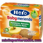 Hero Baby Merienda Tarrito Frutas Mandarina Manzana Y Galletas María 2x190g Envase 380 G