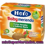 Hero Baby Merienda Tarrito Frutas Variadas Y Galletas María 2x190g Envase 380 G