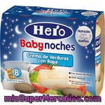 Hero Baby Noches Tarritos De Crema De Verduras Con Rape 100% Natural 2x190g Envase 380 G