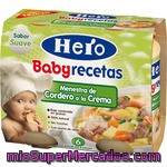 Hero Baby Recetas Tarritos De Menestra De Cordero A La Crema 100% Natural 2x190 Estuche 380 G