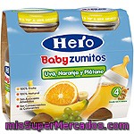 Hero Baby Zumo Infantil Uva Naranja Plátano Pack 2 Botella 130 Ml