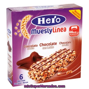 Hero Barrita De Cereales Muesly Chocolate Con Leche Línea Estuche 150 G