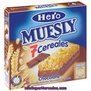 Hero Barritas De Cereales De Muesli Con Chocolate Estuche 150 Gr