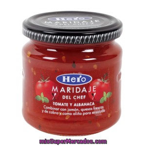 Hero Mermelada De Tomate Y Albahaca Frasco 215 Gr