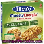 Hero Muesly Energia Barritas De Cereales Con Avellana 6 Unidades Estuche 150 G