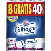 Higienico Colhogar Dermia, Paquete 32+8 Rollos