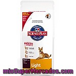 Hill's Science Plan Adult Light Alimento Especial Para Perros Adultos Con Pollo Y Menos Grasa Para Mantener El Peso Ideal Bolsa 3 Kg