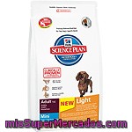 Hill's Science Plan Adult Mini Light Alimento Especial Para Perros Adultos De Raza Mini Con Pollo Y Menos Grasa Bolsa 2,5 Kg