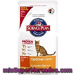 Hill's Science Plan Adult Optimal Care Alimento Especial Para Gatos Adultos Con Pollo Para Un Cuidado Optimo Bolsa 2 Kg