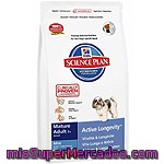 Hill's Science Plan Mature Adult Mini Active Longevity Alimento Especial Para La Movilidad De Perros +7 Años Con Pollo Bolsa 3 Kg