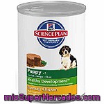 Hill's Science Plan Puppy Alimento Especial Con Pollo Para Perro Que Protege El Sistema Inmunitario De Los Cachorros Lata 370 G