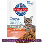 Hill's Science Plan Sterilised Cat Tender Chunks Young Adult Trozos Tiernos De Salmón Para Gato Adulto Joven Esterilizado Bolsa 85 G