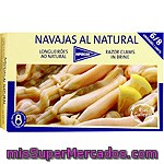 Hipercor Navajas Al Natural De Las Rías 6-8 Piezas Lata 69 G Neto Escurrido