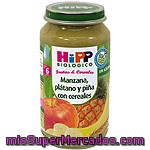 Hipp Biologico Tarrito De Fruta Manzana Plátano Y Piña Con Cereales +6 Meses Envase 250 G