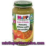 Hipp Biologico Tarrito De Manzana Plátano Y Piña Con Cereales Sin Azúcar Ecológico +6 Meses Envase 250 G