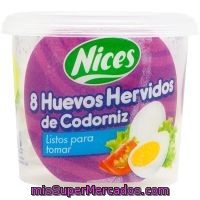 Huevos De Codorníz Hervidos-pel. Nices, 8 Unid., Tarrina 80 G