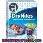 Huggies Dry Nites Calzoncillos De Noche Absorbentes Para Niños 4-7 Años 17-30 Kg Bolsa 16 Unidades