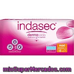 Indasec Compresa De Incontinencia Dermo Seda Maxi Caja 15 Unidades