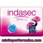 Indasec Compresa De Incontinencia Dermo Seda Maxi Good Night Paquete 12 Unidades