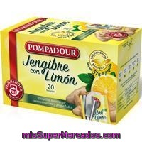 Infusión De Jengibre Con Limón En Bolsitas Pompadour 20 Ud.