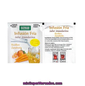 Infusion Fria Sabor Mandarina Con Rooibos Y Zanahoria, Hacendado, Caja 20 Bolsitas - 40 G