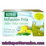 Infusion Fria Sabor Piña Colada Con Te Verde Y Cola De Caballo, Hacendado, Caja 20 Bolsitas - 40 G