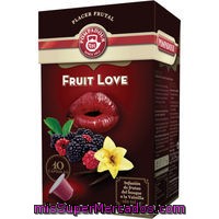 Infusión Fruit Love De Frutas Del Bosque A La Vainilla Pompadour 10 Unidades 45 Gramos