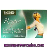 Infusion Mezcla Eucalipto/tomillo/romero/menta (respir), Hacendado, Caja 20 Bolsitas - 30 G