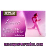 Infusion Mezcla Te Verde/malva / Anis Verde/sauco (linea), Hacendado, Caja 20 Bolsitas - 30 G