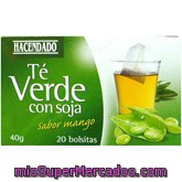 Infusion Te Verde Con Soja Sabor Mango, Hacendado, Caja 20 Bolsitas - 40 G