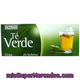 Infusion Te Verde, Hacendado, Caja 25 Bolsitas - 37.50 G