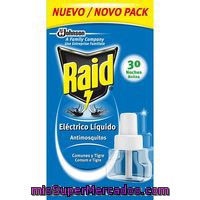 Insecticida Eléctrico 30 Noches Raid, Recambio 21 Ml