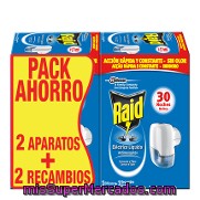 Insecticida Eléctrico Líquido Antimosquitos 30 Noches (aparato + Recambio) Raid 2 Ud.