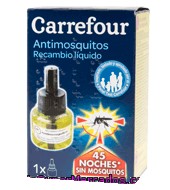 Insecticida Eléctrico Líquido Antimosquitos Carrefour 1 Recambio.