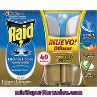 Insecticida Eléctrico Líquido Raid, Aparato + Recambio 40 Noche