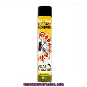 Insecticida Spray Limon Eficaz (insectos Voladores) (color Amarillo), Bosque Verde, Bote 750 Cc