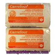 Jabón De Manos Extrarrico Con Aceite De Aguacate Para Pieles Secas Carrefour Pack 4x100 G.