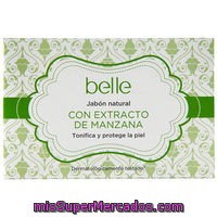 Jabón Natural Con Estracto De Manzana Belle, Pastilla 125 G