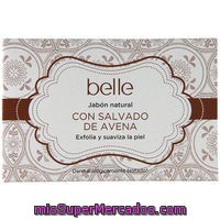 Jabón Natural Con Salvado De Avena Belle, Pastilla 125 G