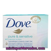 Jabón Pure&sensitive En Pastilla Dove Pack 2x100 G.